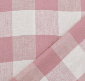 Leinen Karo Pink